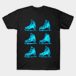 Watercolor Figure Skates (Aquamarine) T-Shirt